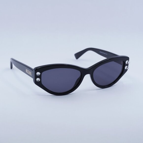 Moschino MOS109/S 0807 IR Sunglasses Black Cat Eye Frame, Grey Lenses main image 10